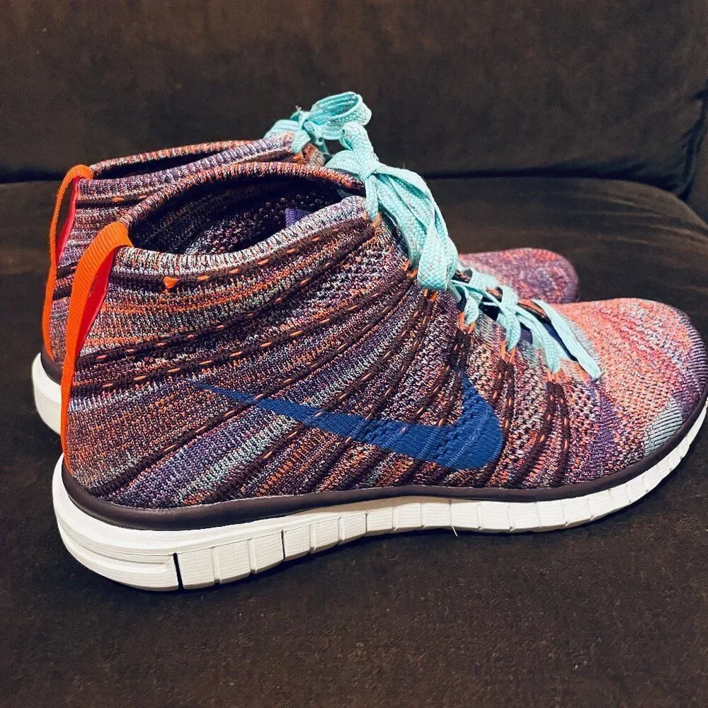 Nike Free Flyknit Chukka Womens Hyper Crimson Grape 639699-801 Size 8.5 US 40 EU